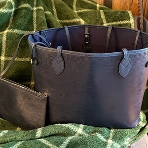 Louis Vuitton Dark Blue Tote with Pouch